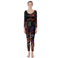 Fractal Swirls Long Sleeve Catsuit