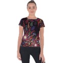 Fractal Swirls Short Sleeve Sports Top  View1