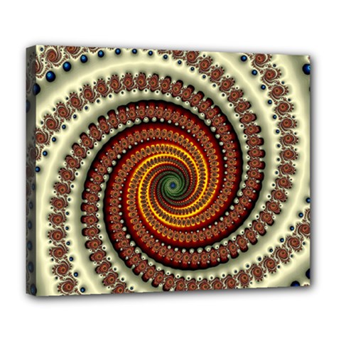 Fractal Pattern Deluxe Canvas 24  X 20   by BangZart