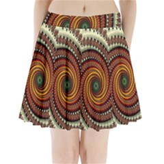 Fractal Pattern Pleated Mini Skirt