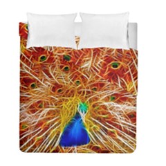 Fractal Peacock Art Duvet Cover Double Side (full/ Double Size) by BangZart