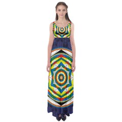 Flower Of Life Universal Mandala Empire Waist Maxi Dress by BangZart