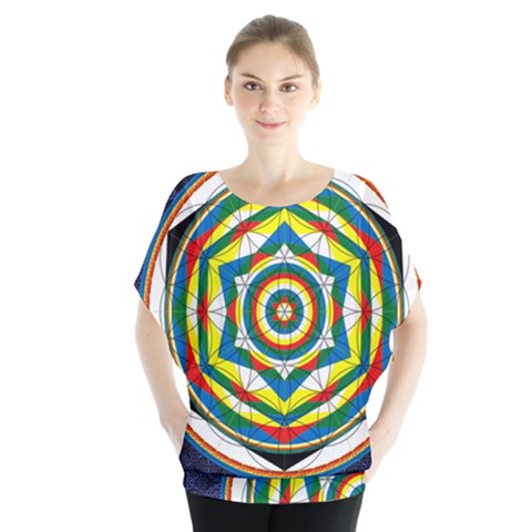 Flower Of Life Universal Mandala Blouse by BangZart