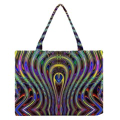 Curves Color Abstract Medium Zipper Tote Bag