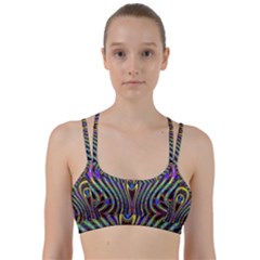 Curves Color Abstract Line Them Up Sports Bra by BangZart