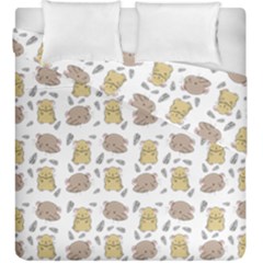 Cute Hamster Pattern Duvet Cover Double Side (king Size)