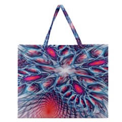 Creative Abstract Zipper Large Tote Bag