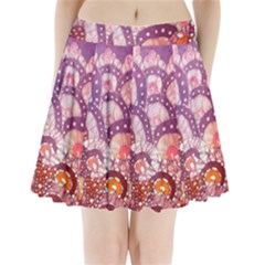 Colorful Art Traditional Batik Pattern Pleated Mini Skirt