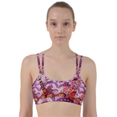 Colorful Art Traditional Batik Pattern Line Them Up Sports Bra