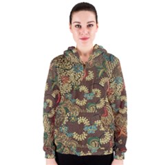 Colorful The Beautiful Of Art Indonesian Batik Pattern Women s Zipper Hoodie