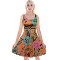 Colorful The Beautiful Of Art Indonesian Batik Pattern(1) Reversible Velvet Sleeveless Dress View1