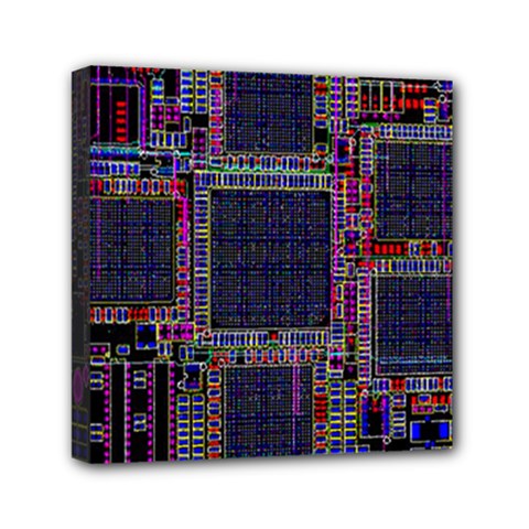 Cad Technology Circuit Board Layout Pattern Mini Canvas 6  X 6  by BangZart