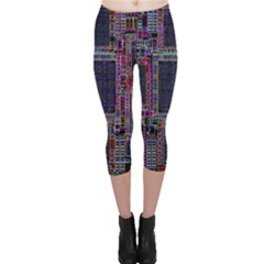 Cad Technology Circuit Board Layout Pattern Capri Leggings  by BangZart