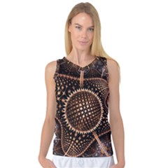 Brown Fractal Balls And Circles Women s Basketball Tank Top