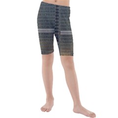 Building Pattern Kids  Mid Length Swim Shorts