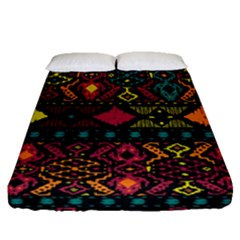 Bohemian Patterns Tribal Fitted Sheet (queen Size)