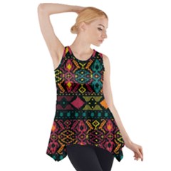 Bohemian Patterns Tribal Side Drop Tank Tunic