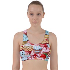 Cupcakes Back Weave Sports Bra