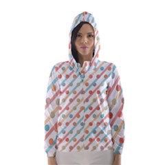 Simple Saturated Pattern Hooded Wind Breaker (women) by linceazul