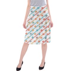 Simple Saturated Pattern Midi Beach Skirt by linceazul