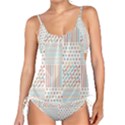 Simple Saturated Pattern Tankini Set View1