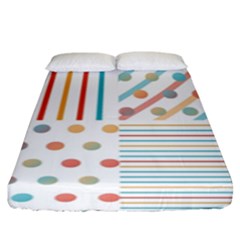 Simple Saturated Pattern Fitted Sheet (king Size) by linceazul
