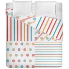 Simple Saturated Pattern Duvet Cover Double Side (california King Size) by linceazul