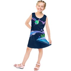 Gonzo s Vip Blue Member Kids  Tunic Dress by LimeGreenFlamingo