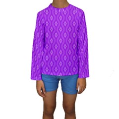 Decorative Seamless Pattern  Kids  Long Sleeve Swimwear