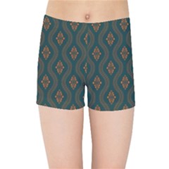 Ornamental Pattern Background Kids Sports Shorts by TastefulDesigns