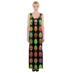 Beetles Insects Bugs Maxi Thigh Split Dress