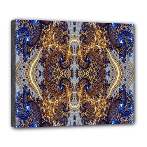 Baroque Fractal Pattern Deluxe Canvas 24  X 20   by BangZart