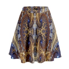 Baroque Fractal Pattern High Waist Skirt