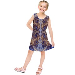 Baroque Fractal Pattern Kids  Tunic Dress