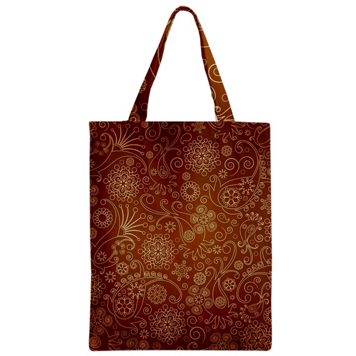 Batik Art Pattern Zipper Classic Tote Bag