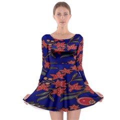 Batik  Fabric Long Sleeve Skater Dress