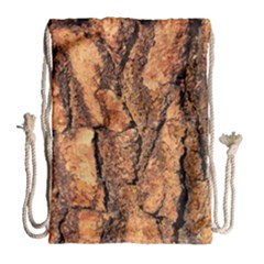 Bark Texture Wood Large Rough Red Wood Outside California Drawstring Bag (large)