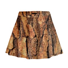 Bark Texture Wood Large Rough Red Wood Outside California Mini Flare Skirt