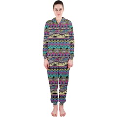 Aztec Pattern Cool Colors Hooded Jumpsuit (ladies)  by BangZart