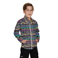 Aztec Pattern Cool Colors Wind Breaker (kids)