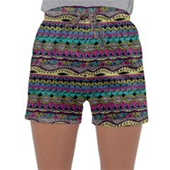 Aztec Pattern Cool Colors Sleepwear Shorts