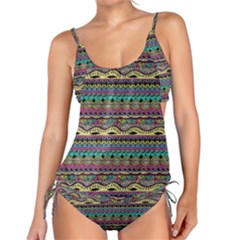 Aztec Pattern Cool Colors Tankini Set by BangZart