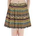 Aztec Pattern Ethnic Pleated Mini Skirt View1