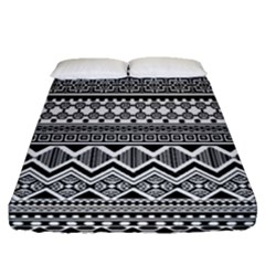 Aztec Pattern Design Fitted Sheet (queen Size)