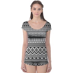 Aztec Pattern Design Boyleg Leotard 