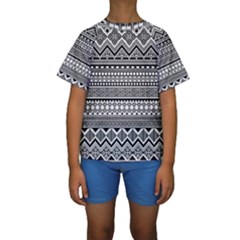 Aztec Pattern Design(1) Kids  Short Sleeve Swimwear