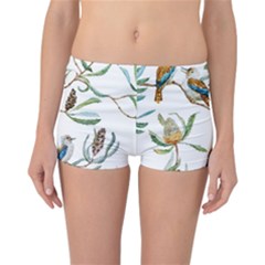 Australian Kookaburra Bird Pattern Reversible Boyleg Bikini Bottoms