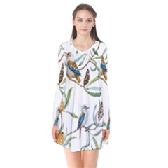 Australian Kookaburra Bird Pattern Flare Dress