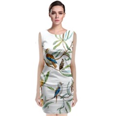 Australian Kookaburra Bird Pattern Sleeveless Velvet Midi Dress by BangZart