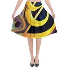 Art Oil Picture Music Nota Flared Midi Skirt by BangZart